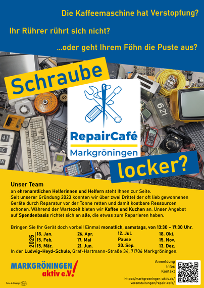 Werbeplakat mit Terminliste (siehe link)
Im Hintergrund: Alte Elektrogeräte