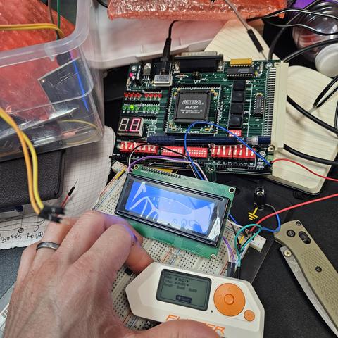 a pen testing device connected to a 20x4 char display for catching the address and sendjng single signals to.