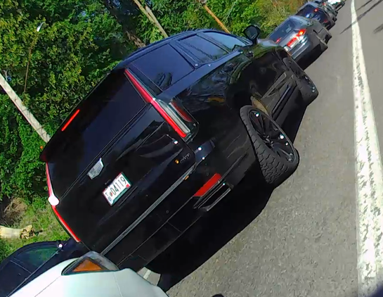 OR TB 04119 black escalade from the previous video, rear plate