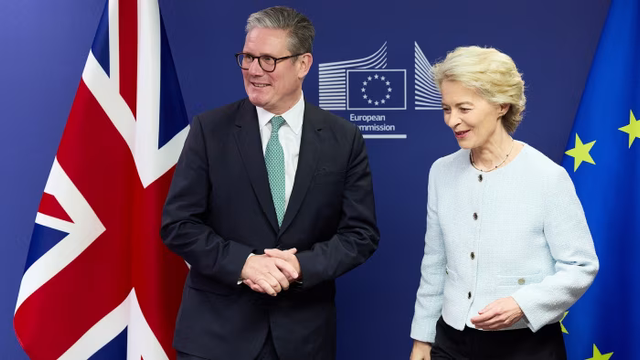 Prime Minister Sir Keir Starmer and European Commission president Ursula von der Leyen have a ‘strong personal relationship’, said a British official © Benjamin Cremel/Pool/Getty Images