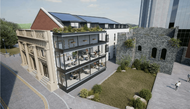 Computer Generated Images of how the Castle Cinema building will look, once transformation work has been completed.