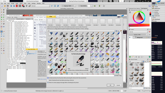 Krita alpha6 with Qt6/PyQt6/python on Haiku 64bit R1B5