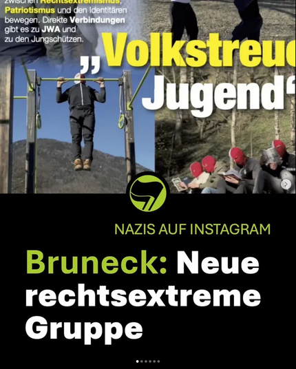 Foto von einem Zeitungsartikel über die Junge Aktion