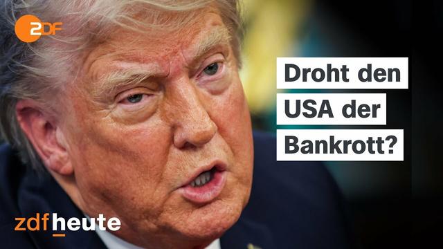 Titelbild mit einem Idioten und dem Text "Droht den USA der Bankrott?