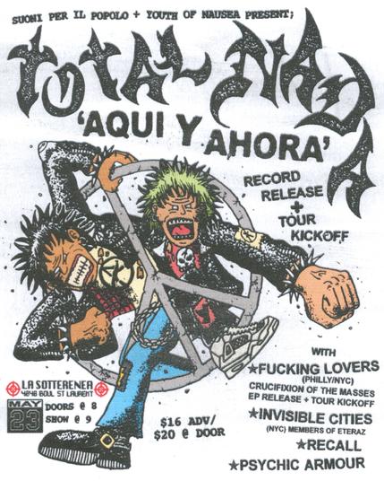 Total Nada + Fucking Lovers + Invisible Cities + Recall + Psychic Armour