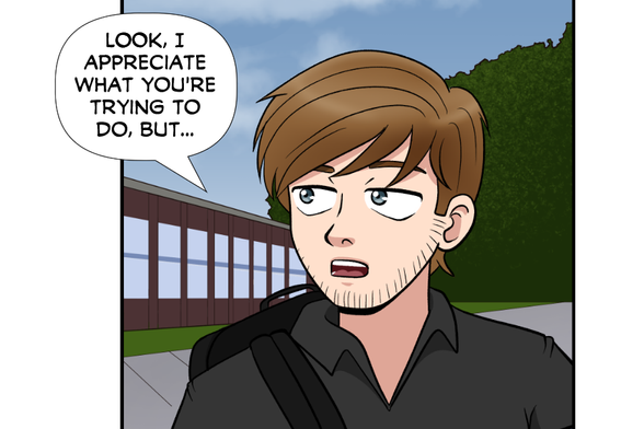 [Nate carrying his stuff away from the car]
Nate: Look, I appreciate what you're trying to do, but...
