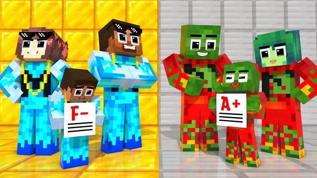 Rich Family vs Poor Family: Who is Happier? | Minecraft Animation