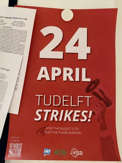Poster announcing the strike