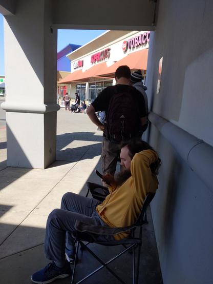 A line outside Game Stop
