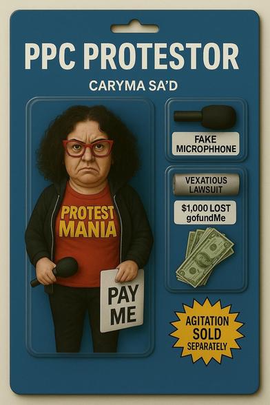 Ai generated Caryma doll with Lee's face. It comes complete with fake mic and GoFundMe