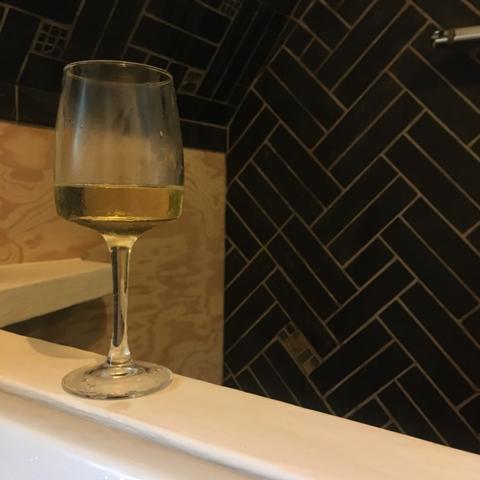 White wine for the first bath