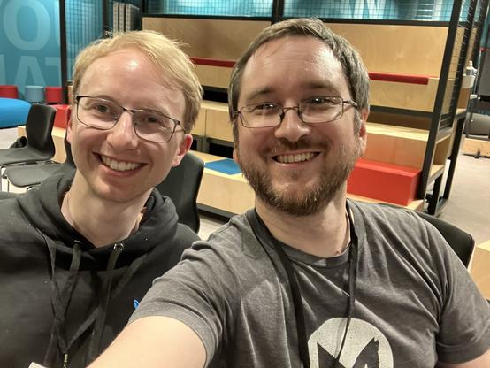Selfie of me and Samuel, smiling