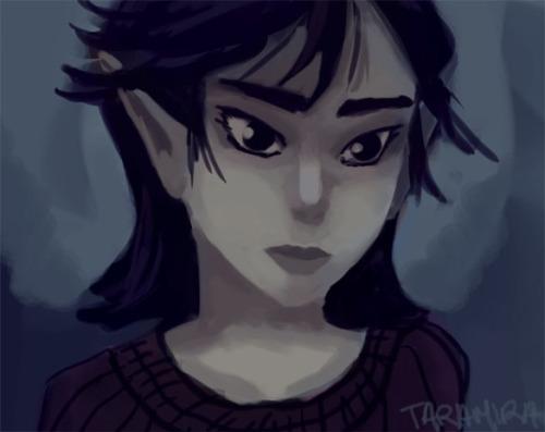 older version of the same elf but with a blank expression