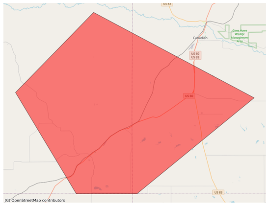 Severe Thunderstorm Warning - Roberts, #TX - NWS Amarillo TX