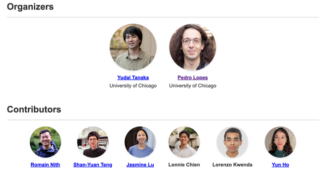 A photo of everyone who helped: Romain, Shan-Yuan, Lonnie, Lorenzo and Yun