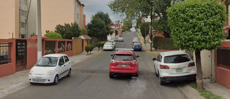 A photograph of a street in which you can see the null infrastructure for other types of mobility that are not cars.