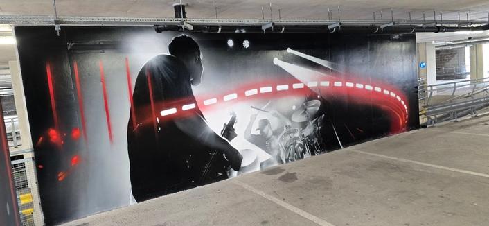 The Royal Blood mural. Pic Swansea Council