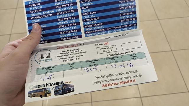 My ticket inside the envelope.