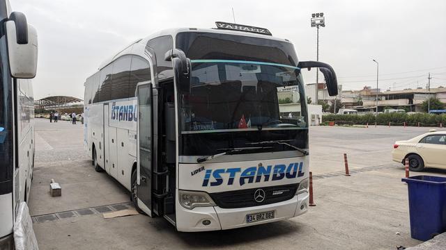 My mainline bus outside at the bus platform.