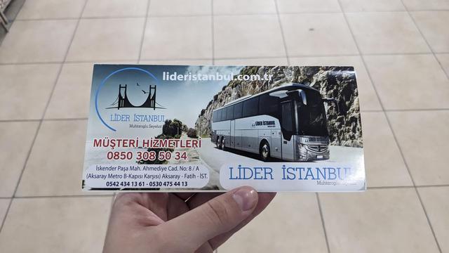 An envelope of a bus company.