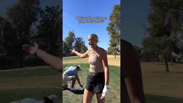 That’s not a men’s standard… 😂 #golfgirl #golf #tallgirl