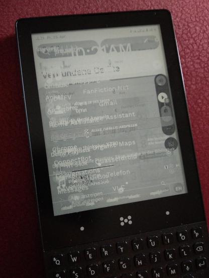 Unlesbarer Mist auf einem E-ink-Display