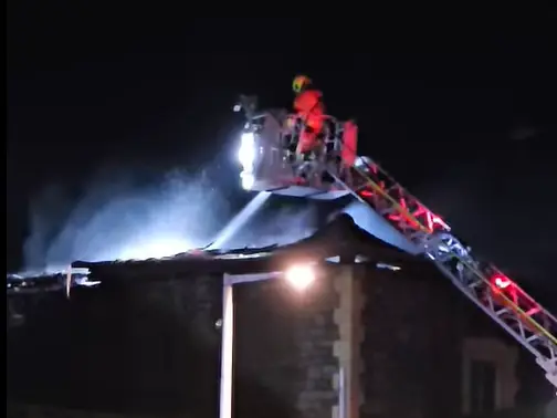 Firefighters tackled the blaze throughout the night (Image: Richard Davies)