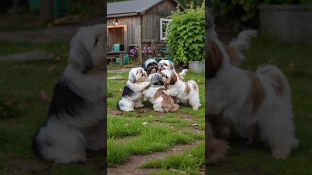 These Adorable Pups Are Ready for a Garden Adventure! 🐶🌳 #shortvideo #viralvideo #ytshorts