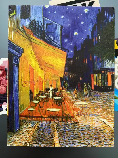 A poscard of van Gogh's Café Terrace at Night