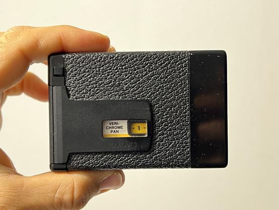 Back view of the a26 loaded with film and advanced to “1”.