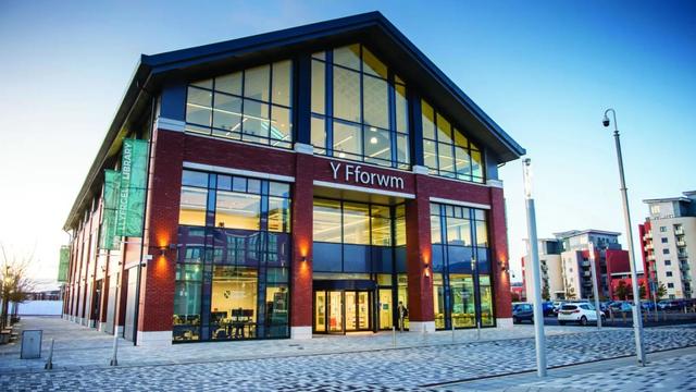 UWTSD's Y Fforwm building in Swansea's SA1 Waterfront district