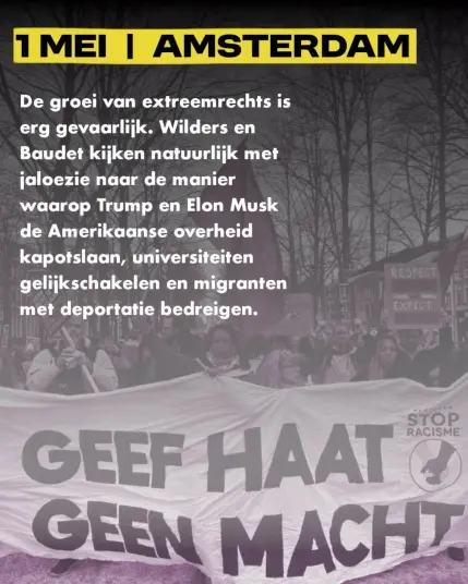 De groei van extreemrechts is erg gevaarlijk. Wilders en Baudet kijken natuurlijk met jaloezie naar de manier waarop Trump en Elon Musk de Amerikaanse overheid kapotslaan, universiteiten gelijkschakelen en migranten met deportatie bedreigen.