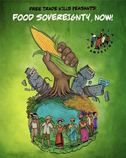 FREE TRADE KILLS PEASANTS !
FOOD SOVEREIGNTY NOW !
Globalize Struggles! 
Globalize Hope!

#FreeTradeKillsPeasants #StopFreeTrade #FreeTradeKillsFarmers #WTOkillsFarmers #WTOkillsPeasants #EndWTO #StopWTO #NewTradeFrameworkNOW #FoodSovereignty
#PeasantsRights #PeasantsRightsNOW
#FoodSovereigntyNOW
