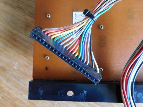 The main board end of the keyboard cable, showing an apparently intact connector.