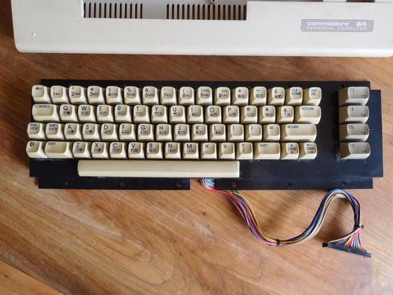 The business end of the keyboard. It looks relatively clean and intact.