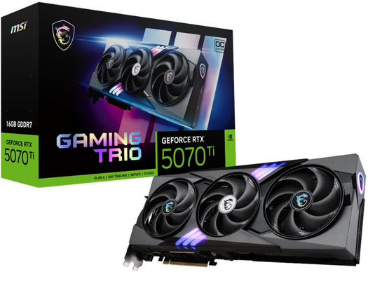 MSI、GeForce RTX™ 5070 Tiを搭載したグラフィックスカード「GeForce RTX™ 5070 Ti 16G GAMING TRIO OC」を発売