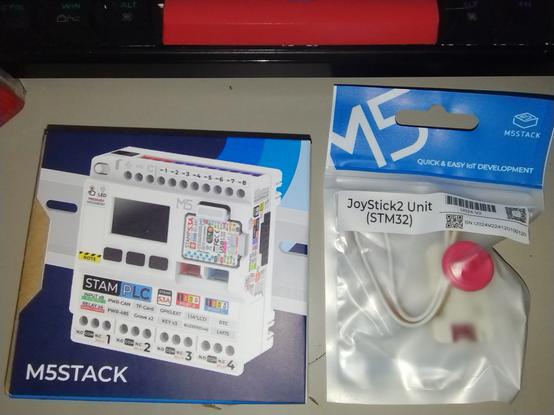 New M5Stack Stuff 
The M5Stack StamPLC and a the Joystick2 Unit