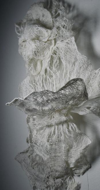 Freehand machine embroidery art.