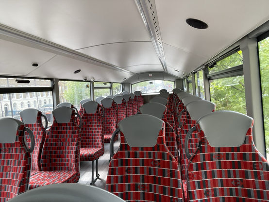 Interior of a new London double decker