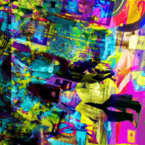 Barcelona digital edited multiple exposure street photography, made with the GNU Image Manipulation Program.