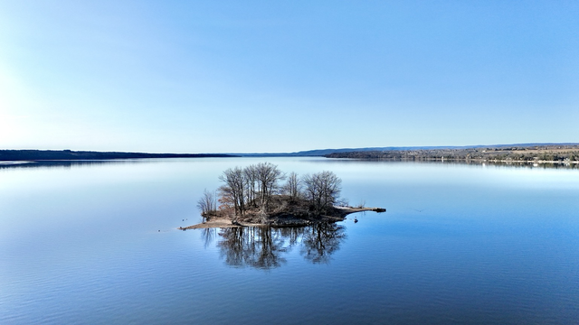 Aerial picture of Aylmer island on the Ottawa River, April 132025 by Pat Murphy