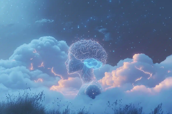 Picture of clouds with a gossamer brain