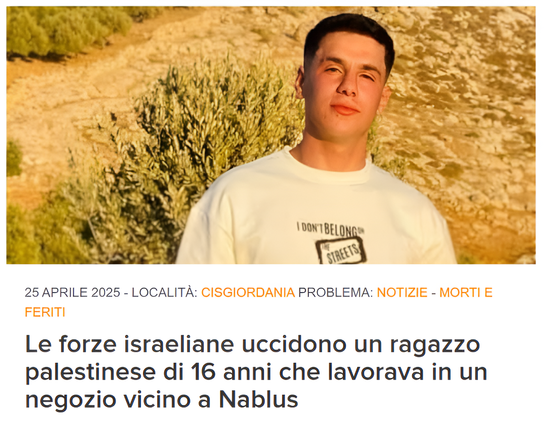 Abdulkhaleq Mosab Abdulkhaleq Jabour, 16 anni, è stato ucciso dalle forze israeliane il 25 aprile. (Foto: per gentile concessione della famiglia Jabour)