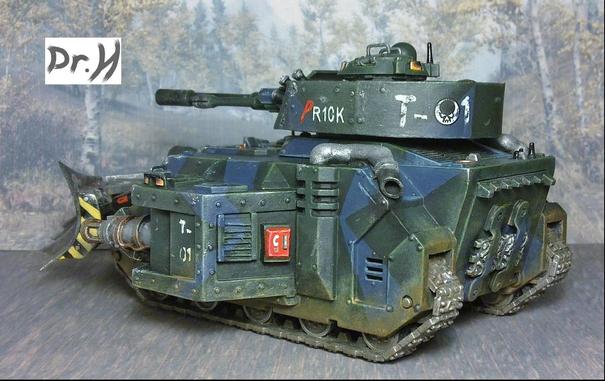 Rear left corner of the Predator tank. includes Rik Mayall tribute.
