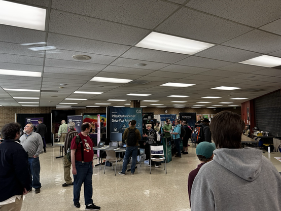 The booths and attendees at LFNW