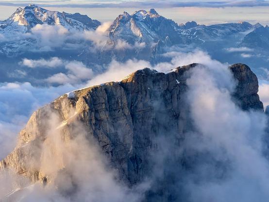 Clouds and mountains