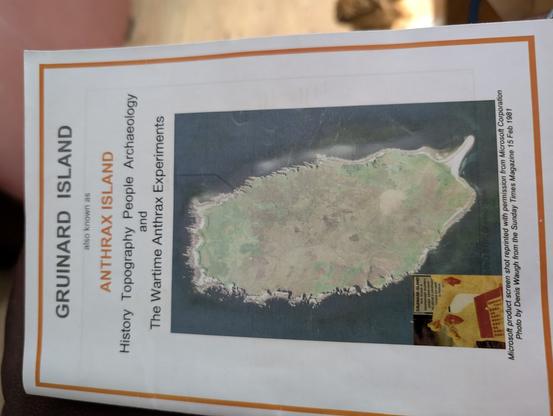 Front page of booklet, showing Gruinard Island