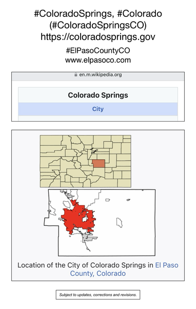 Screenshot of map showing location of Colorado Springs, Colorado (from Wikipedia).