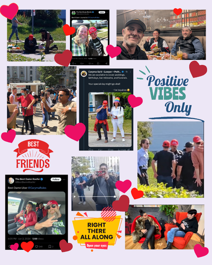 Collage of Caryma and Lee with a bunch of different fascists.