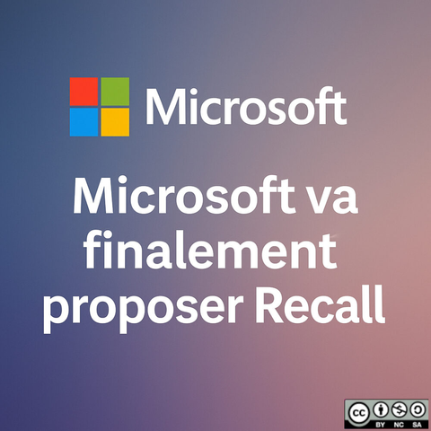 Quasiment un an après sa présentation, #Microsoft est finalement prêt à déployer Recall 😤 auprès des utilisateurs grand public. 

Avec cette fonction maudite 😱 de #Windows11, il se propose d’espionner 🕵️‍♂️ les utilisateurs, à pomper 😈 rapidement tout ce qu'ils ont fait précédemment sur leur PC... ce qui, au passage, alimentera aussi son IA 🤢

Sinon, il y a #Linux 🐧 😍
Pas de déchets ☢️ ☣️ 🚯 électroniques et tout en faisant des économies 💰 💶 sur l'achat d'un nouvel ordinateur 💻  🖥️ vous ferez donc un geste pour l'environnement 🌍 🌳 🐝🌾🌹🦋 

Il y aura toujours des gens prêts à vous aider dans votre région, ici sur #Mastodon, sur des Forums... 🆘 

#Privacy #RegainPrivacy #Linux #OpenSource #NoGAFAM #NoSpy #RGPD #Surveillance #Environnement